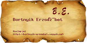 Bortnyik Erzsébet névjegykártya